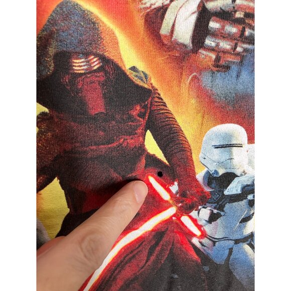 Star Wars The Force Awakens T-Shirt Men's Size Large Disney Gray FLAWED - Picture 3 of 6